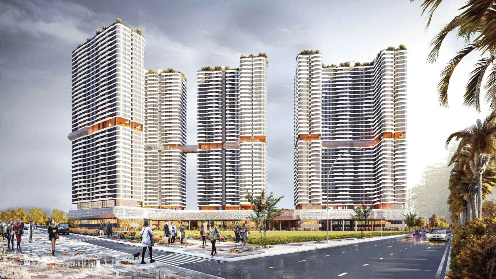 Dự án Norton Park bao gồm 6 tháp căn hộ cao 19 tầng